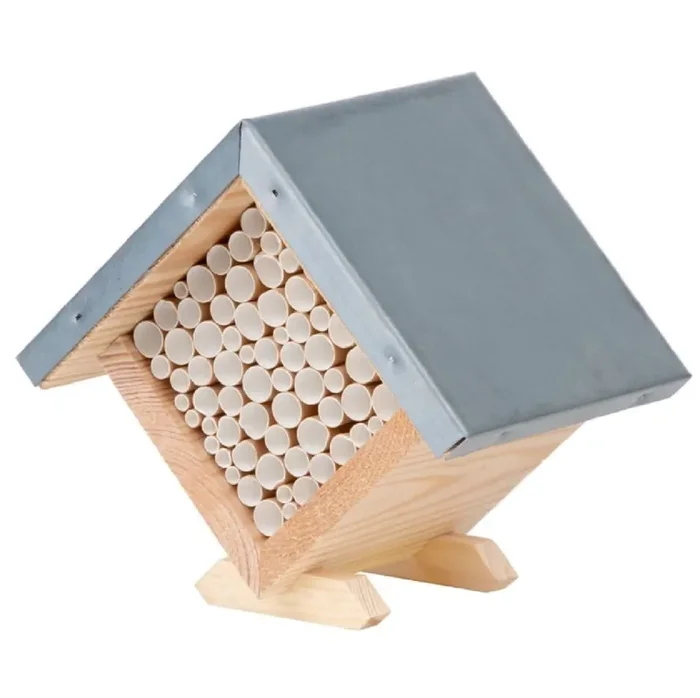 Bienenhaus – quadratisch (Für Wildbienen, zum Aufstellen)