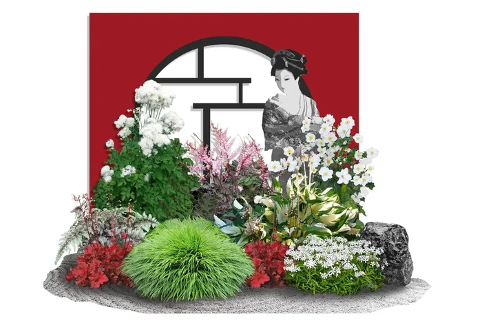Hakonechloa-Paket ‚Geisha‘ (Kunstvolles Blatt- und Blütenwerk)